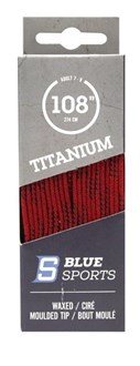 Titanium Laces Waxed Red